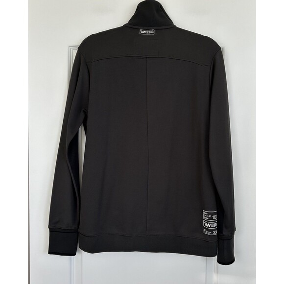 G-Star Raw 3301 Track Jacket Men L Black Contrast Shoulder Chest Pockets Stretch - Picture 2 of 13